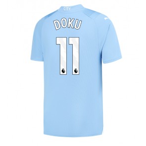Manchester City Jeremy Doku #11 Domácí Dres 2023-24 Krátký Rukáv